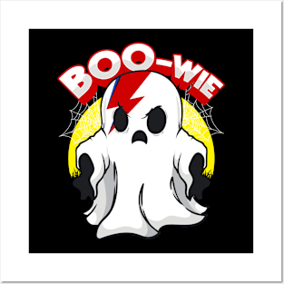 Funny Retro Rock and Roll Ghost Men Kids Women Halloween Posters and Art